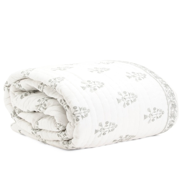 🎉LAST PIECE 🎉RACHEL ZOE Block Print Stitch Quilt Set - Picture 4 of 10